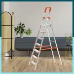 Houza 7 Step Aqua Ladder for Home with 250 Kgs Load Bearing Capacity with 5 Anti Skid Shoe