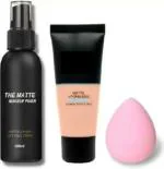 KA CAYLA Beauzy Bottle Fixer, Tube Foundation and Washable Puff Combo of 3