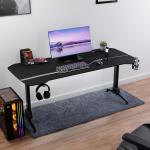 Green Soul Blaze Multipurpose Manual Height Adjustable Study Laptop Computer Desk Table Ergonomic Sit Stand Solution Ideal for Home Office Work and Gaming Setups (62 x 30 x 31 inch Black)