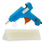 SCENTY HOTGLUEGUN 20W 20 WATT 20 Transparent Glue Sticks 7MM HOT MELT Glue Gun with ON/Off Switch and LED Indicator (20 Transparent Sticks)