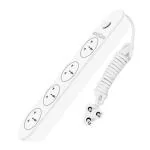 amiciTools ElectroLine Extension Board, 4 Universal Socket with Master Switch, Indicator and Safety Shutter, Wall Mount Power Strip with 2.4m Long Cord (2500W)