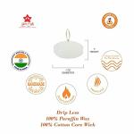 SITARA CRAFTS Unscented Floating Candle (Pack of 6)