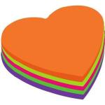 Aptitude A-160 Multicolor Standard Heart Shape Sticky Notes 3 x 3 inch