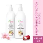 La Pink Ideal Bright Body Lotion With White Haldi & Lily Flower for Brightened Glass Skin (Pack of 2)