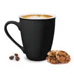 Treo Black Lisse-Lip 350 Ceramic Mug - 340 Ml