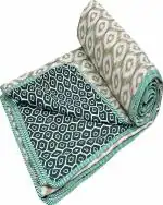 Sentiments Soft Cotton Reversible Dohar Blankets ,Soft AC Blanket Stripes Lightweight Double Dohar Bed Dohar with Same Fabric Border