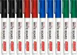 Soni Officemate Refillable Whiteboard Marker (Set of 10, Multicolor)