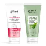 Globus Naturals Anti Acne & Oil Control Face Wash Combo- Glycolic Face Wash & Tea Tree Face Wash, 75gm