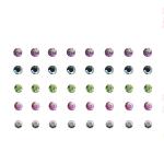 Comet Busters Beautiful Multicolor Stone Bindi (4 mm) (BIN1011) Pack of 1