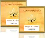 Org'era Combo Of Herbal Papaya And Virgin Coconut Oil Soap - 200 g (Pack Of 2)