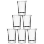 Cracker Transparent And Crystal Clear Design Shot Whiskey Wine Juice Glass Set 40ml (Pack Of 6)