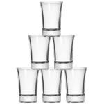 Cracker Transparent And Crystal Clear Design Shot Whiskey Wine Juice Glass Set 40ml (Pack Of 6)