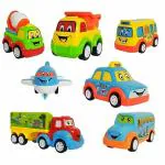 Galaxy Hi-Tech Exclusive, Non Toxic Unbreakable Automobile Car Toy Set , Pull Back Car Truck Toy Aeroplane Set for Kids Boy and Girl, Pack of 7, Multicolor