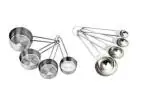 Stainless Steel Measuring Cups & Spoon Combo for Dry or Liquid/Kitchen Gadgets for Cooking & Baking Cakes/Measuring Cup Set Combo with Handles (Set of 4 Cups and 4 Spoons)