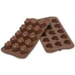 SHOPARAM Multicolor Silicone Heart Shape Chocolate Making Mould