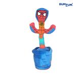 BUMTUM Dancing Singing Spider Man Character Toy, Wriggle & Singing For Babies & Kids, Plush Musical Toys (Red)