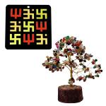 Divya Mantra Acrylic Trishakti Yantra & Gemstone Chakra Vastu Plant Sticker Pack of 2 ,DVYMCOM1538