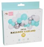 Jagmag Retro Boy Pastel Blue with Silver Colourful Cloud Balloon Garland Arch Kit