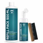 ROYAL CARE PROFESSIONAL PREMIUM SILICONE FOAM CLEANER KIT for Shoe |SFOAM 150 ML + REFILL 500 ML + BRUSH | Works on Leather, Whites, Nubuck, Golf Shoes, Basketball Shoes, Boots, Sandals