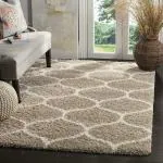 Shag Weaving Carpet Gold Polyester Carpet (6 X9 ft, Rectangle)