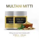 VEDA HEAL Ayurvedic Natural Multani Mitti Powder - (100GM+100GM) For Cleansing, Fighting Acne, Anti-Ageing