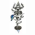 Temporary Tattoowala Trishul with Om Tattoo on Hand Waterproof Temporary Body Tattoo