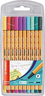 STABILO point 88 Fineliner Wallet of 10 Assorted Colours