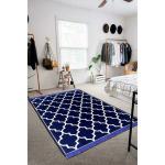 Sparrow World Premium Chenille Living Room Carpet, Area Rug, Durries (5X7 Feet, Navy Blue)