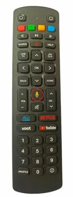 LIVILAS Bluetooth Jiofiber Remote Control Compatible for Fiber Set Top Box with Voice Command and Hotkeys (Please Match the Image with Your Existing Remote Before Placing the Order)
