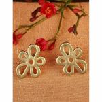 Priyaasi Gold Metal Stud Earings For Women And Girls