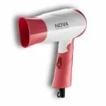 Nova NHP-8104 1400 Watts Compact Hair Dryer (White/Pink)