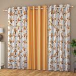 Mahi Textiles Premium Curtains Door||9feet||Pack of 3 Curtains.