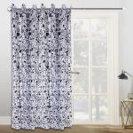 Kuber Industries PVC Spiral Print Door Curtain|AC Curtain Parda For Home Decor With 8 Steel Grommets,7 Feet,(Black)
