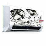 Qth LINE ART DESIGN AC STICKER SUITABLE FOR ALL TYPE OF AC QTH-AC-1735