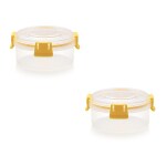 Magnus 2401S2 Round Klip Lock Plastic Container Transparent Container (2 pcs)