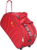FEDRA Red polyester Strolley Duffle Bag with Wheels - 50 L