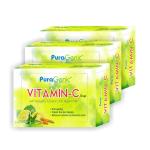 PuraGenic Vitamin C Bath & Beauty bathing bar with Aloe vera, Turmeric and Multani Mitti, 75gm - Pack of 3