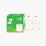 IMVELO GREEN YOUR HYGIENE Premium 3 Ply Printed Toilet Papers (Embossed) | OBA FREE | Box Pack of 4 | 250 Pulls Each Roll (1000 Pulls)