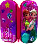 POKSI FROZEN THEME PENCIL BOX FOR GIRLS Cartoon Art EVA Pencil Box l Set of 1 Pink