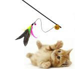 Sage Square Giant 48 Cm Jumbo Cat Playful Feather Teaser Stick Toy