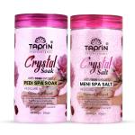 Taprin Rose Soak Salt For Manicure Pedicure (600+900) G Made With Dead Sea Salt, Rock Salt, Tea Tree Oil | For Soften And Moisturizes Hand & Feet | For Dry Cracked Feet, Remove Dirt & Impurities