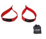 FITCOZI Easy Loop Stitched Weight Lifting Straps Red