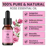 PEARLIX Rose Pure & Natural Essential Oil | 10ml | For Exquisite Essential Oil Elixir Engineered to Enrich, Strengthen, and Beautify Your Tresses, Unveiling Luxurious Shine, Silkiness, and Vitality from Root to Tip Incomplete