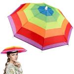 KATHIYAWADI Rainbow Umbrella for Kids Girls Stylish Kids Umbrella for Boys 7-8 years Hat & Ear Kids Umbrella Men & Women
