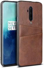 EXCLESIOR Oneplus 7T Pro Coffee Shockproof, Card Holder Slot, PU leather Back Cover