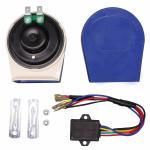 AllExtreme EXASHB2 Super Loud Air Siren 12V 510Hz Waterproof Horn Kit with 22 Magic Sounds 115DB Speaker for Cars, Truck, Train, Boat & Bike (2 PCS, Multicolour)