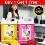 Bliss & Blush Dish wash Liquids Yellow 5Liter & Pink 5Liter Combo pack| Organic Dishwash Liquid Gel | Natural, Plant Based