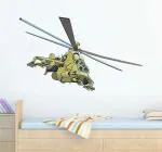 Rawpockets ' Helicopter ' Wall Stickers (PVC Vinyl,Multicolour) Self Adhesive Sticker