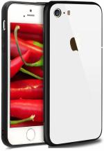 Mbcase Apple Iphone 5, Apple Iphone 5S White Glass, Silicon Back Cover