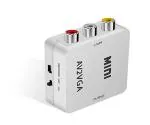 WETEK AV to VGA Adapter 1080P HD Mini VGA Converter, RCA to VGA HD Video Converter with 3.5mm Audio Jack for PC/Laptops/STB/Computer (White)